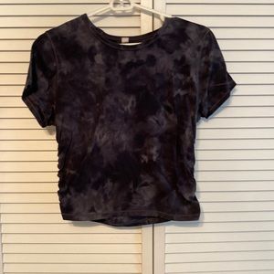 lululemon athletica Black Tie-Dye Crop Top